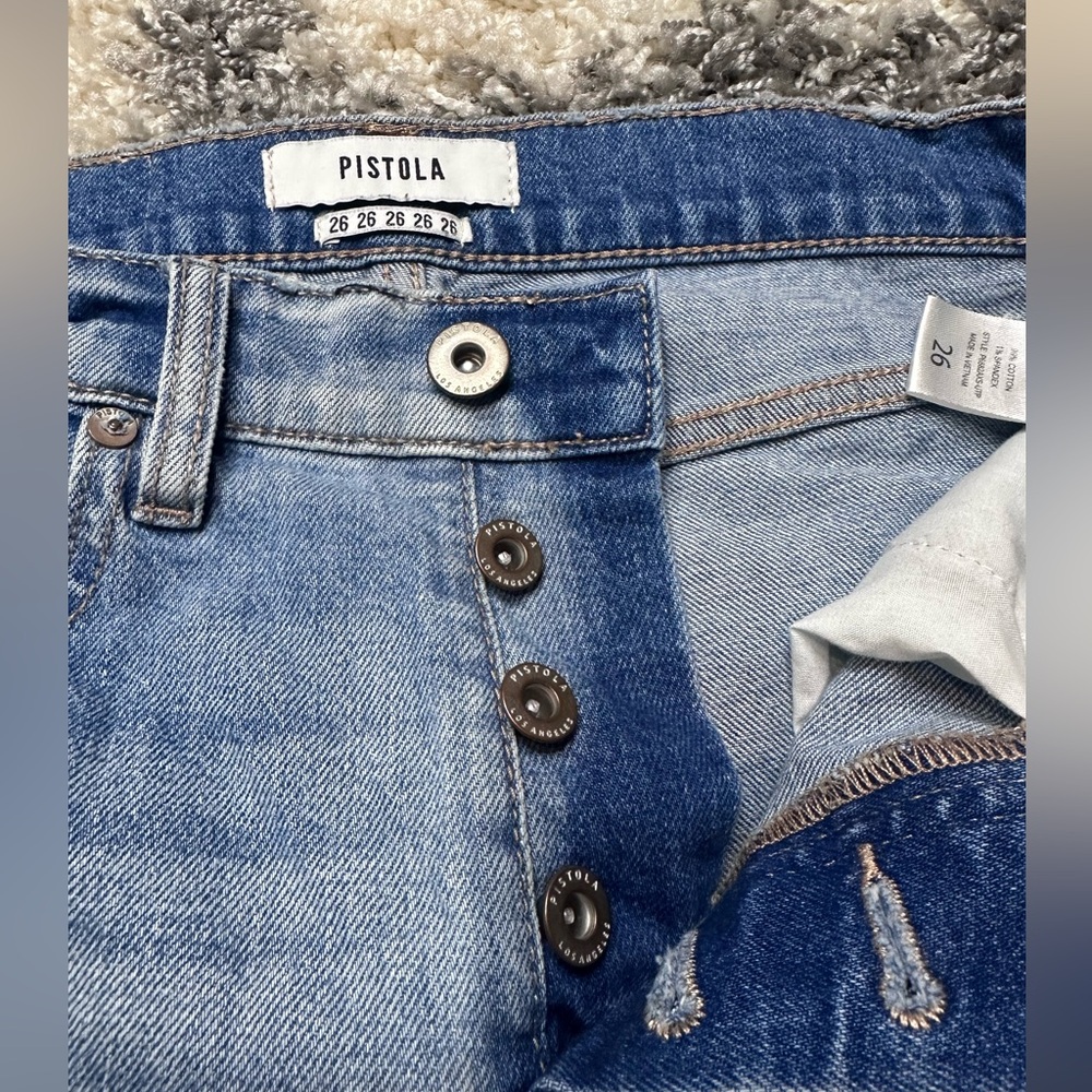 PISTOLA Charlie Utopia Zip High Rise Straight Leg Jean size 26 EUC - Picture 6 of 16